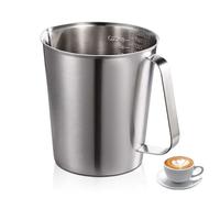 Sporgo Misurino in acciaio inox: brocca per latte da 1500 ml, bricco per latte Barista con misurazione marca, brocca per schiuma, per cappuccino, latte e caffè espresso