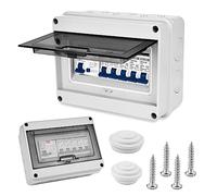 Sporgo Scatola per fusibili da incasso IP65: collettore a incasso, piccolo distributore per ambienti umidi, scatola di distribuzione a parete, interruttore 63 A, interruttore aria 2 x