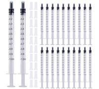 Sporgo Set di 100 siringhe: Tubo di plastica da 1 ml, siringa in plastica senza ago per ricarica e misurazione di liquidi, siringa in plastica sterile per cucina, animali domestici, laboratorio