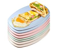 Sporgo Set di 8 piatti profondi, 29,5 cm, piatti piani unbreakable in plastica, riutilizzabili, infrangibili, piatti da campeggio, piatti per bambini, senza BPA, lavabili in lavastoviglie