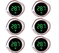 Sporgo Voltmetro Digitale DC 5 - 100 V: Tensionimetro a Fili con Display LED a 3 Digit, Anti-Connettività, Indicatore di Tensione per Auto, Moto, Camion, Barca, Verde