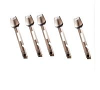 Spork Tattico Multifunzionale 10-in-1, Posata Portatile in Lega di Titanio e Acciaio - Combinazione di Cucchiaio, Spork, Forchetta, Coltello, Apribottiglie - Utensile Outdoor per Picnic e Viaggi (AC)