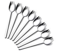 Sporks, 8-Pack Sporks in Acciaio Inossidabile 18/10, Cucchiaio per Insalata da 7,4 Pollici, Forchette per Pasta di Riso Fritto con Frutta, Set di Posate per Casa, Campeggio o Viaggio