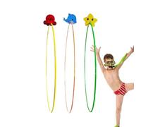 sport acquatici attraverso gli anelli, nuoto subacqueo attraverso gli anelli,3x Programma di formazione per piscina subacquea | Anelli galleggianti ad alta stabilità cerchi da nuoto per bambini Prá