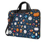 Sport Baseball Game Ultra-Sottile Portatile One-Shoulder Laptop Bag Borsa A Tracolla Per Uomo Donna Impermeabile Computer Bag, nero, 14 inch