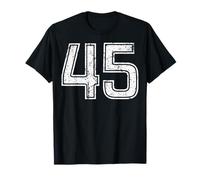 Sport Bianco Vintage Numero n. 45 Maglietta