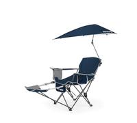 Sport-Brella Portable Beach Chair with Cooler Attachment - Sedia da Campeggio Leggera e Pieghevole, 76 cm, Ideale per Attività all'Aperto, Festival e Relax, Protezione UV, Blu Mezzanotte