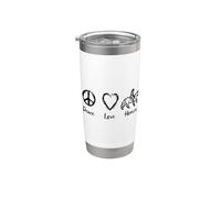 Sport equestri Pace Amore Cavalli Bicchiere termico in acciaio inox doppia parete