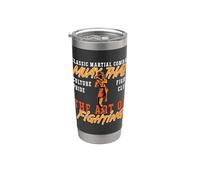 Sport marziale classico Fighter Combat Love Muay Thai Bicchiere termico in acciaio inox doppia parete