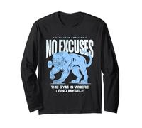 Sport - No Excuses Fuel Your Ambition Fitness Maglia a Manica