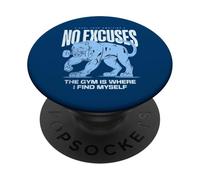 Sport - No Excuses Fuel Your Ambition Fitness PopSockets PopGrip Adesivo