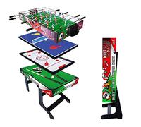 Sport One Tavolo Multigioco Italy Verticale Salvaspazio - 4 Giochi in 1 - Calciobalilla 4 Vs 4 Aste Rientranti/Ping Pong/Tavolo da Biliardo & Speed Hockey - Cm. 121,90 X 60 X 81,5