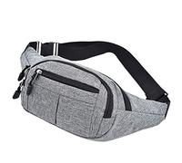 Sport Pack e tempo libero Vita delle donne Moda Uomo Semplice Fitness Marsupio Mens Pack Marsupio per Big Waist Pack, Grigio, Taglia unica