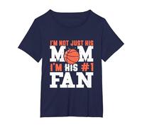 Sport Pallacanestro - Squadra Basket Ragazzi Maglietta, Donna Plus-Size, Navy, 3X