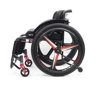 Sport per Sedie A Rotelle Adulto, Sedia a Rotelle in Alluminio Ultraleggero, sedia a rotelle manuale semovente,Poggiapiedi rimovibili,Ruote estraibili con un solo pulsante(Seat width 43cm/16.9in,A)