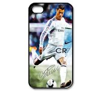 Sport Real Madrid Club de Futbol Cristiano Ronaldo Print Black Case With Hard Shell Cover for iPhone 4 Case &ipone 4S Case -JUST do it ,CR7 Classic style 8