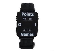 Sport-Specific - Supporto da polso per tennis con fascia regolabile e schermo altamente visibile, colore: Nero