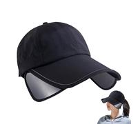 Sport Visor Hats Women Sun Beach Cap - Clip On Visor Hats Women Men | Wide Brim Outdoor Visor | Sun with Hiding Ponytail Hole | Lightweight Breathable Headwear For Golfing Sports