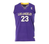 Sport zone Los Angeles - Maglia da Basket da uomo, colore: Viola/Giallo, viola., M