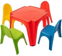 Sport1 4 Amici, Set Multiuso Tavolo + Sedie per Bambini. Tavolo in Plastica Ross