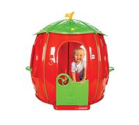 Sport1 Fragola casetta da giardino per bambini. Casetta per bambini da giardino/interno. Casa per bambini in plastica di facile montaggio. Porta apribile. Dimensioni 141x141x142cm. Colore rosso.
