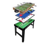 Sport1 Maxi Supertable calcetto multigioco 4 in 1. Calcetto balilla misure 122x60x81,5cm. Bigliardino da casa multiuso: calcetto 4 vs 4, ping pong, hockey, biliardo. Completo di accessori. Idea regalo