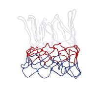 Sport1 Rete canestro. Rete di ricambio per canestro regolamentare 46 cm. Rete basket a 12 ganci. Rete canestro basket esterno/interno. Baskeball net. Rete da basket resistente e tricolore.