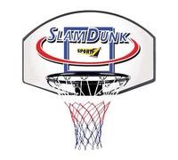 Sport1 Slam Dunk tabellone Basket. Canestro Basket in HDPE. Canestro da Muro. Tabellone Basket Esterno da 71cm. Canestro Basket Esterno da Muro in Metallo da 40cm. Rete Inclusa. Idea Regalo.