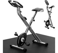 Sportana Cyclette Pieghevole 10 livelli 7 Altezze Display LCD 2 Fasce Fitness Bici da Casa Cardio