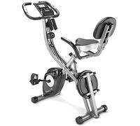 SPORTANA® Eagle, cyclette 4 in 1, ergometro per resistenza, pieghevole, display LCD, altezza regolabile, con fasce per il fitness, cyclette, allenamento e indoor