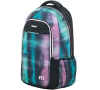 Sportandem Tandem Zaino Scuola 27 L con scomparto per notebook, schiena e spallacci ergonomici, tasche per bottiglia e accessori, turchese magenta