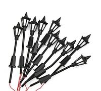 SPORTARC 10Pcs Modello Ferroviario Street Lights Scala 1:75 Ferroviario 3V LED Lamppost Patio Lampade