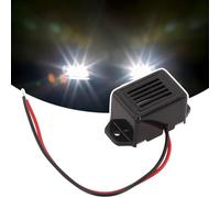 SPORTARC Allarme cicalino per auto, con cavo adattatore da 12 V, suono 75 dB, per fari del veicolo a sinistra, design compatto nero