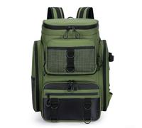 SPORTARC Borsa per attrezzatura da pesca di grande capacità con supporto per canna da pesca, perfetta per le tue avventure di pesca, Come da immagine, Nero
