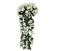 SPORTARC Glicine artificiale rampicante viola edera, cesto di fiori artificiali da appendere, realistico, ghirlanda da appendere per decorazione floreale da cortile