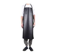 SPORTARC Grembiule impermeabile in gomma vinilica, leggero, resistente al modello, grembiule da lavoro per lavare i piatti, lavoro di laboratorio, macellaio, pulizia del pesce (nero, L)