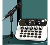 SPORTARC Mobile Live Broadcast Sound Card Mini Live Broadcaster, 5 0 compatibile, microfono a condensatore altamente sensibile