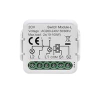 SPORTARC Modulo interruttore intelligente della luce, relè Zigbee, senza filo neutro, app Tuya Smart Life, controllo vocale, per assistente domestico, 10 A