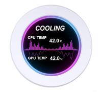 SPORTARC Schermo del dispositivo di raffreddamento ad acqua ad alta lucentezza del monitor raffreddato ad acqua, schermo USB 2 da 1 pollici, risoluzione 480x480 (bianco)