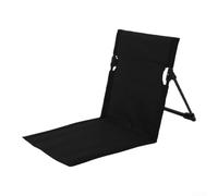 SPORTARC Sedia da spiaggia pieghevole portatile, con grande tasca portaoggetti, schienale regolabile, lettino da campeggio portatile per giardino, stadio, eventi all'aperto (nero)