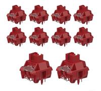 SPORTARC TTC - Interruttori silenziosi V2 RGB prelubrificati lineari per tastiera meccanica, per configurazione di gioco fai da te, confezione da 10 (rosso)