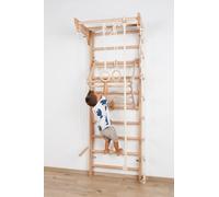 SportBaby Kinder-4-220, scaletta in legno svedese, scaletta da ginnastica per bambini e adulti, scaletta da arrampicata interna multifunzione, scaletta da ginnastica per bambini, legno