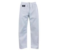 Sportech Italia - Pantaloni Allenamento Arti Marziali Karate Kumite Kungfu Wushu Jujitsu Judo Tai Chi (Bianco, L, 180/189cm)