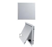 Sportello Contatore Acqua Pannello Di Accesso Incastonato - 15-60cm Porta Di Ispezione Quadrata Per Soffitto/muro, Cornice In Alluminio + Acciaio Zincato, Nero/bianco/grigio(Grey,200x200mm)