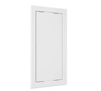 Sportello di ispezione, 15 x 30 cm, bianco, porta di ispezione, copertura per distributori sanitari e riscaldamento, canali, pavimenti, rubinetti, elettrici e telecomunicazioni 150 x 300 mm