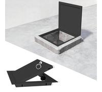 Sportello Ispezione Botola di Accesso al Pavimento con Apertura a Spinta 60 50 45 40 30 20 15 cm, Porta per Soffitta per Impianto Idraulico, Sportello di Ispezione(Black,150x150mm(6x6in))