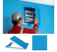 Sportello Ispezione Pannello Accesso A Parete Apertura A Pressione, Piastra Copertura per Accesso Idraulico Telaio Alluminio, Porta Accesso A Parete Interna(Blue,200x200mm/7.9x7.9″)