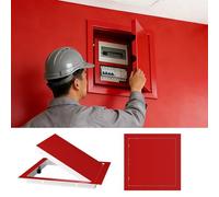 Sportello Ispezione Pannello Accesso A Parete Apertura A Pressione, Piastra Copertura per Accesso Idraulico Telaio Alluminio, Porta Accesso A Parete Interna(Red,200x200mm/7.9x7.9″)