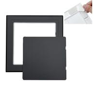 Sportello Ispezione Pannello di Accesso Autoadesivo per Piastrelle, Sportello di Revisione Senza Foratura con Coperchio Rimovibile, Sportello di Ispezione in Plastica(Black,150x150mm(5 7/8x5 7/8"))