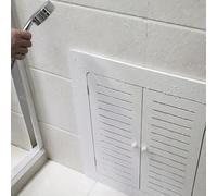 Sportello Ispezione Pannello di Accesso Impermeabile con Sfiato a Persiana, Portello di Ispezione con Doppia Anta, Sportello di Servizio Apribile a Tirare con Maniglia(65x75cm (26x30in))